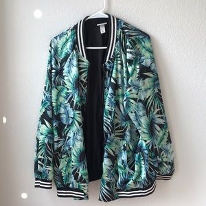 Ava & Viv Tropical Bomber Jacket